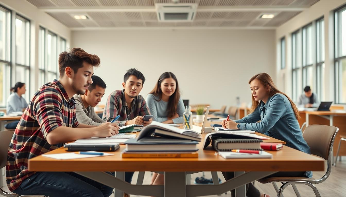 Modern university campus for students